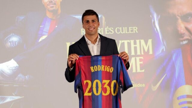 برشلونة يضم رودري من مانشستر سيتي بعقد حتى 2030